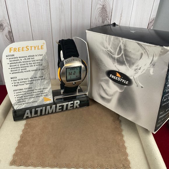 Vintage Rare Free Style Sports Instrument, Altimeter, Clock, Night Vision, Watch - Picture 5 of 8